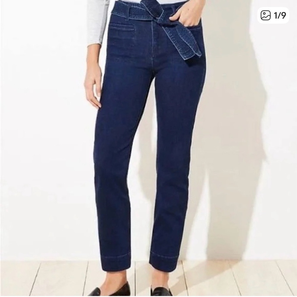 LOFT Dark Blue Ankle Jeans